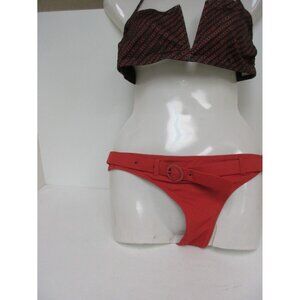 Solid & Striped Bikini Set Rust Bottoms Black/Rust Top Measures Medium NWOT